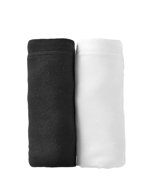 Brassi&egrave;re confort coton stretch doubl&eacute; sans armatures - lot de 2 (blanc + noir)