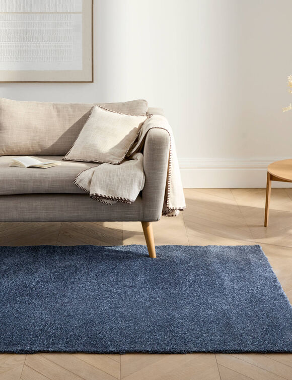 Zacht en comfortabel tapijtje (marineblauw)