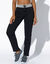 Joggingbroek in tricot (zwart / chiné grijs)