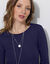 Effen T-shirt met ronde hals, in stretchstof (marine) Effen T-shirt met ronde hals, in stretchstof (marine)
