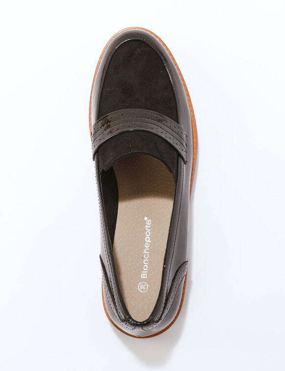 Mocassins bi-mati&egrave;re (noir)
