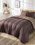 Couette bicolore microfibre 350 g/m&sup2; (chocolat / caramel)
