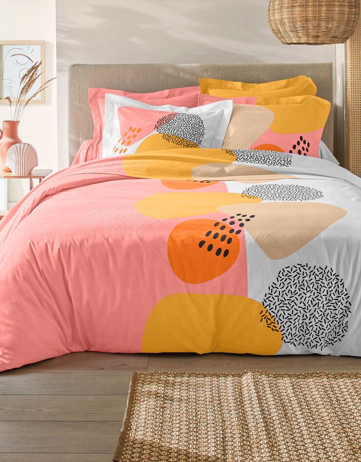 Linge de lit Oscar - coton (corail)