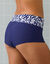 Boxer de bain modulable imprim&eacute; z&egrave;bre (marine)