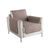 Slipvrije salonbeschermer in gematelasseerde microvezel (taupe)