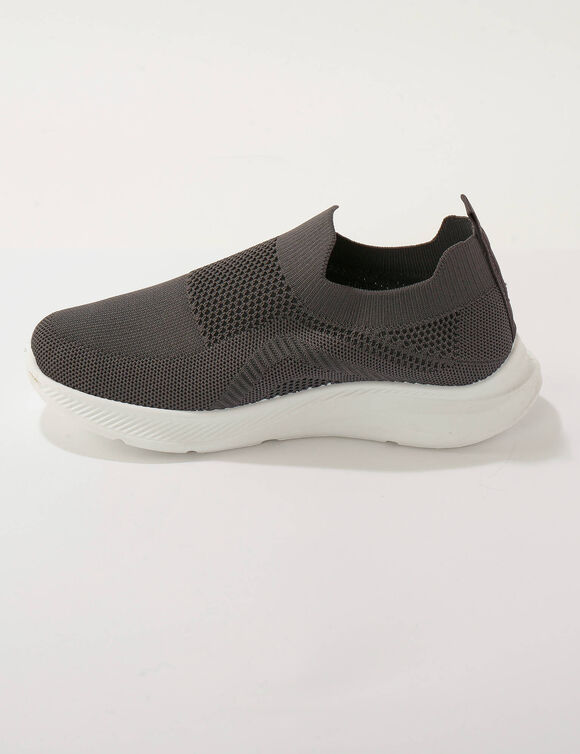 Baskets l&eacute;g&egrave;res &agrave; enfiler textile mesh   (gris)