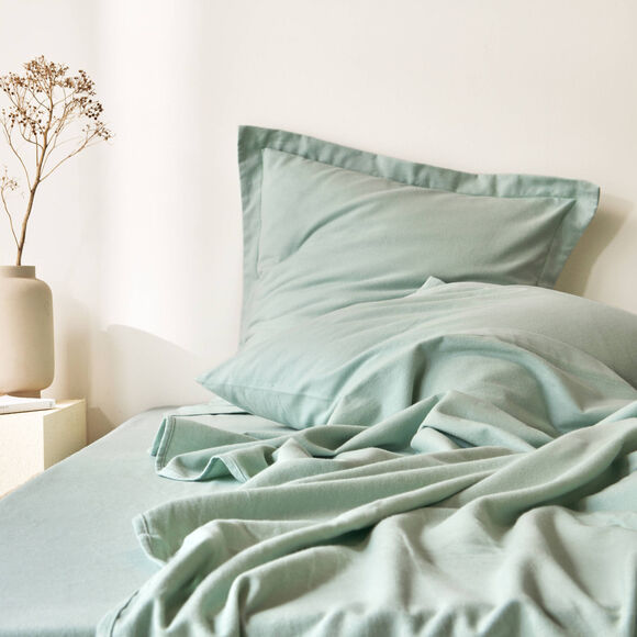 Linge de lit uni - flanelle 160 g/m&sup2; (vert amande)