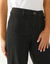 Ruime, rechte jeans, hoge taille, kleine lengte (used black)
