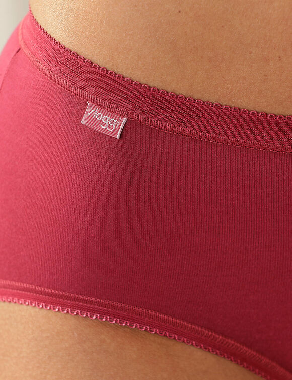 Culotte midi Basic+, lot de 3 achet&eacute;es +  GRATUITE (1) (rose + prune + bordeaux + blanc)