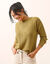 Pull torsadé - maille anglaise (vert mousse)