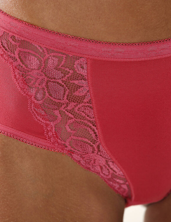 Culotte maxi dentelle - lot de 3 (ciel + corail + lavande)