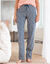 Pantalon pyjama imprim&eacute; minimaliste fleuri (bleu)