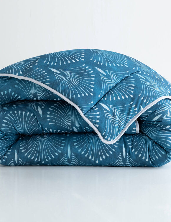 Couette coton imprimée Palmito 200 g/m² (bleu)