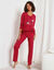 Pyjama met lange mouwen en 'tortelduif' motief (kersenrood)