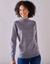 Pull col montant, laine d'agneau (gris chin&eacute;)