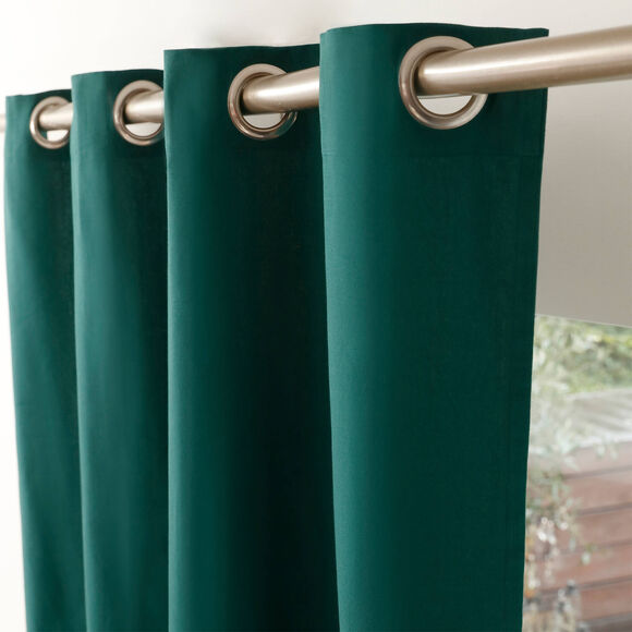 Rideau occultant bachette uni (vert)
