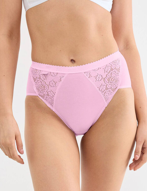 Chic midi-slipjes, set van 3 gekocht + 1 GRATIS (1) (roze)