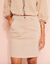 Rok in cargostijl, stretchtwill (beige)