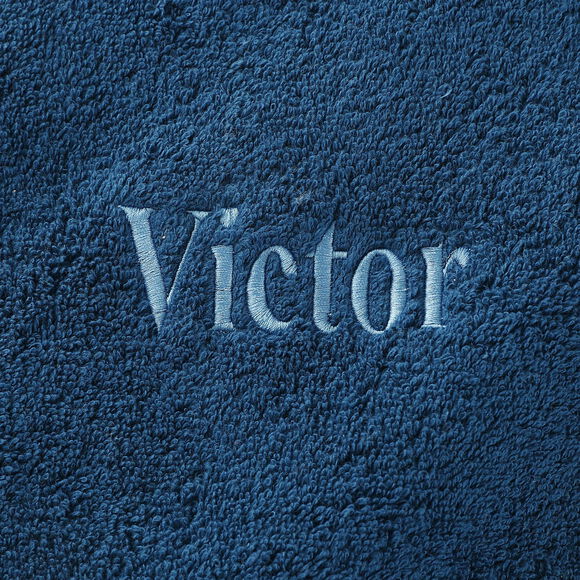 Collection serviettes de bain 540 g/m2 personnalisables confort moelleux (bleu paon)