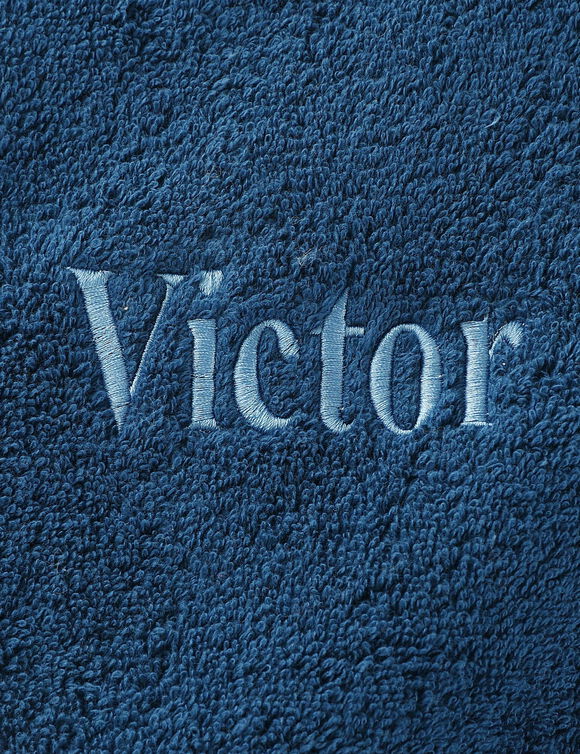 Collection serviettes de bain 540 g/m2 personnalisables confort moelleux (bleu paon)