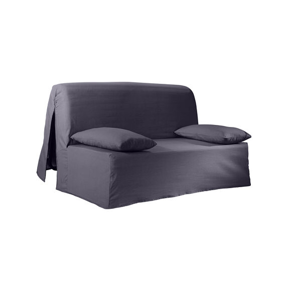 Housse canapé BZ bachette coton uni (gris anthracite)