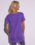 Effen T-shirt in biokatoen met ronde hals, eco-verantwoord (iris)
