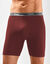 Boxer long coupe short - lot de 2 (bleu canard + bordeaux)