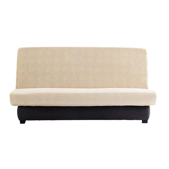 Housse clic-clac bi-extensible gaufr&eacute;e (taupe)