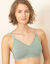 Soutien-gorge forme embo&icirc;tante sans armatures coton stretch et dentelle  - lot de 2 (gris + kaki)