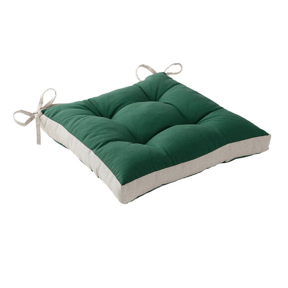 Tweekleurig stoelkussentje - set van 2 (groen)