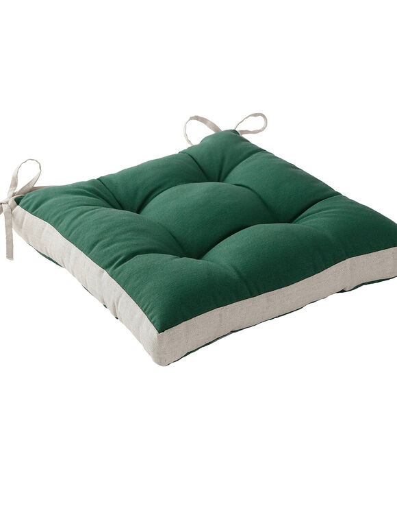 Tweekleurig stoelkussentje - set van 2 (groen)