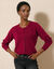 Cardigan met knoopsluiting, lamswol (bordeaux)