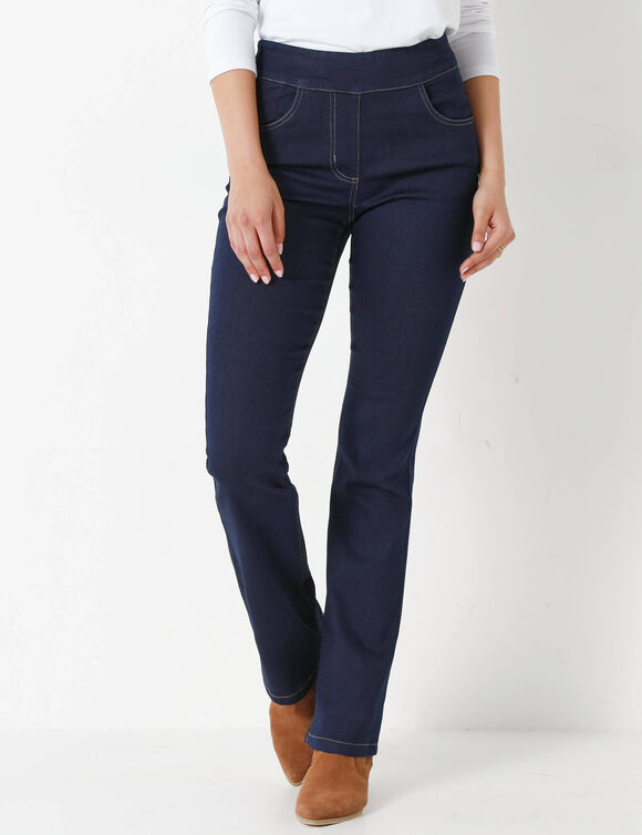 Jean bootcut ultra confort, grande stature (dark blue)