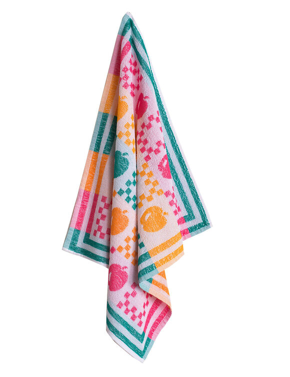 Handdoek in lusjesbadstof Appeltjes - Sets (veelkleurig)