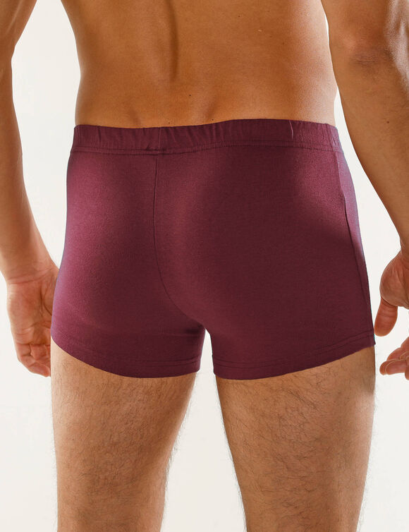 Boxer 100% coton - lot de 4 (vert + rouge + gris)