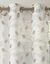 Paneelgorijdn in voile, blaadjesmotief - met oogringetjes (taupe)