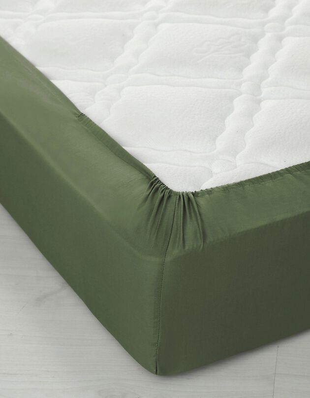 Drap-housse uni jersey bonnet 40 cm (eucalyptus)
