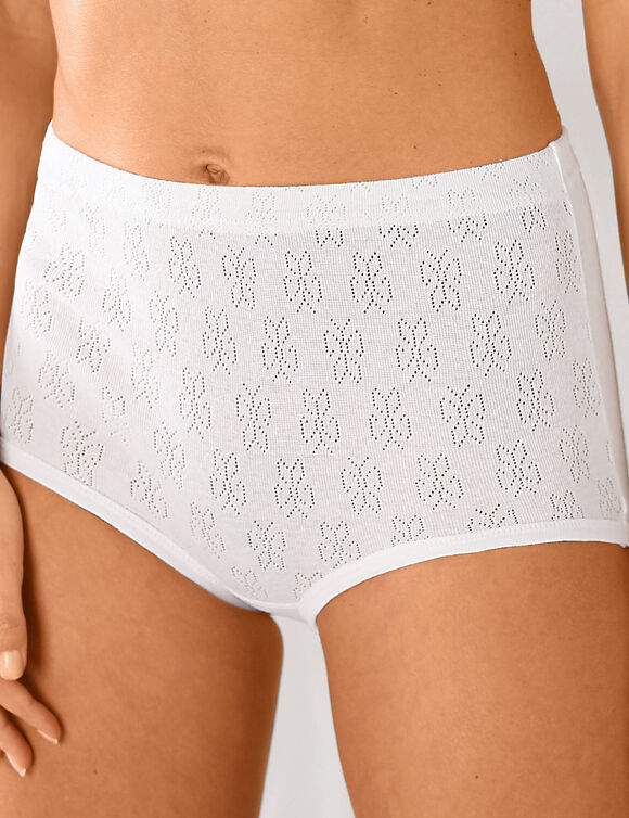 Maxislip in jacquard - set van 7 (wit)