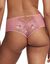 Shorty in veelkleurige, geborduurde tule, Suzy (roze)