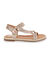 Platte sandalen in gevlochten leer Hipsto (goudkleurig)