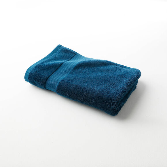 Effen badstof in katoen en modal 500 g/m2 (eendenblauw)
