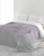 Dekbed in microvezel met grafische cirkelprint, 200 g/m2 (grijs / parma)