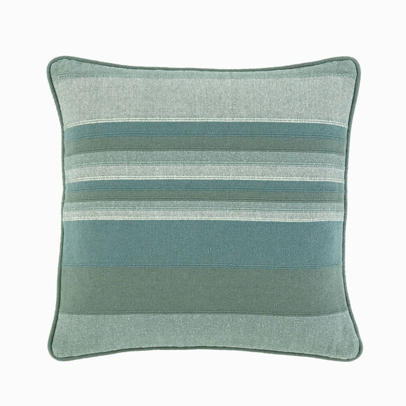 Housse coussin multicolore coton tissage artisanal - lot de 2 (eucalyptus)