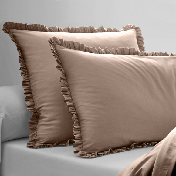 Linge de lit uni percale (grège)