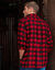 Hemd in flanel met Schotse ruiten (rood / zwart)