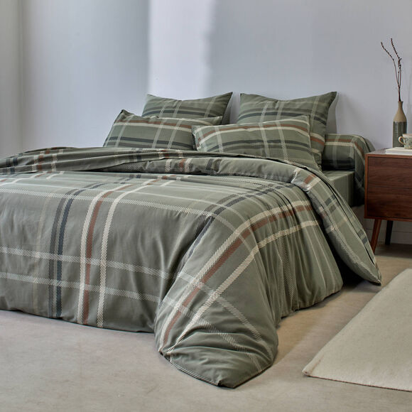 Linge de lit Karl imprim&eacute; &eacute;cossais - flanelle 150 g/cm&sup2; (vert)