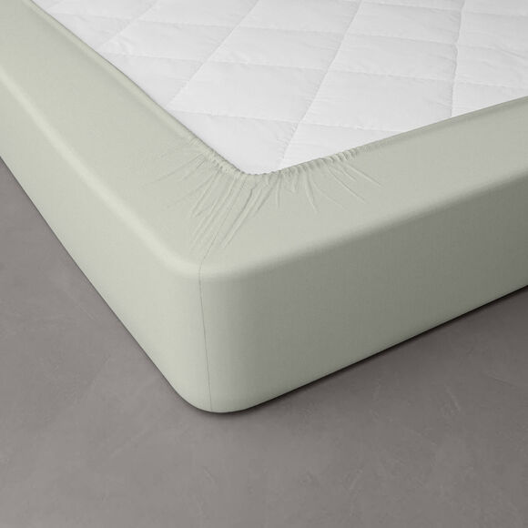 Drap-housse uni jersey bonnet 40 cm (gris perle)