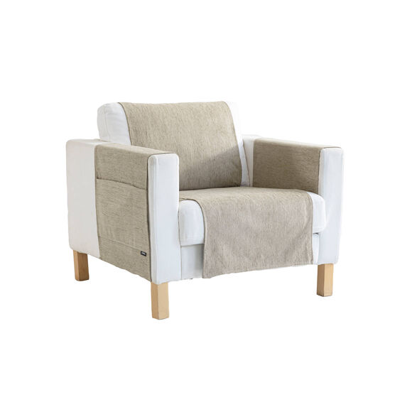 Salonbeschermer in chenillestof (beige)
