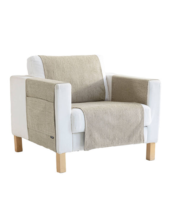 Prot&egrave;ge-salon tissu chenille (beige)