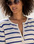Gestreepte cardigan met officiersknopen, fantasietricot (ecru / paars)